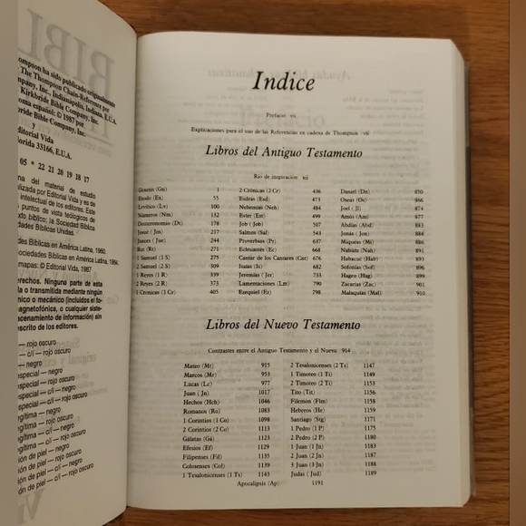 Biblia de Referencia Thompson en Español con versiculos en cadena tematica. - Picture 6 of 16